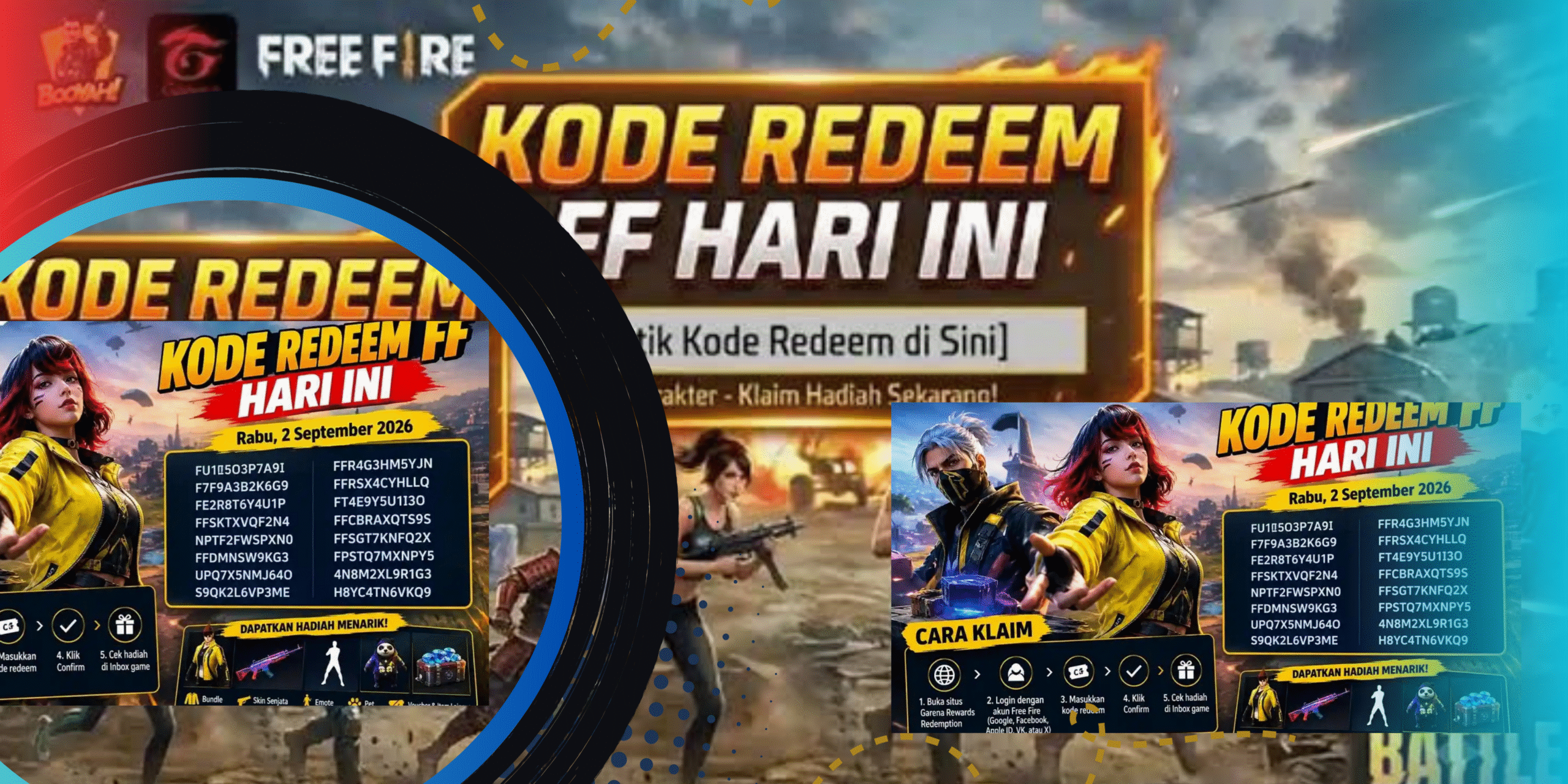 Kode Redeem Free Fire September 2026, Klaim Hadiah Gratis